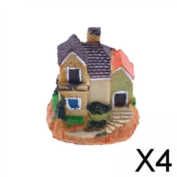 

2xMini Сказочный садовый домик, коллекционный дом для украшения