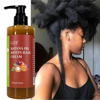 GZE Batana huile biotine crème capillaire cheveux forts Anti-rupture réparation pointes fourchues soyeux pour cheveux secs 6