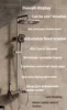 Aircraft Carrier Alloy Shower Shower Set Household Bathroom Piano Button Pressurized Nozzle Shower Set with Digital Display 6