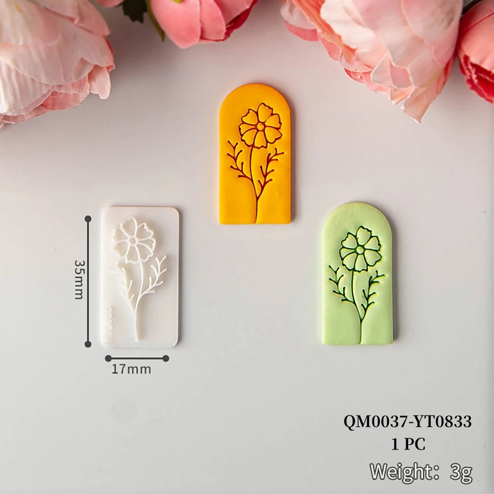 Rose Nelke weiche Keramik Polymer Clay Cutter Ohrringe Form Vintage Blatt Ornamente Ton Form geschnitten Präge machen Werkzeug – Detail 11