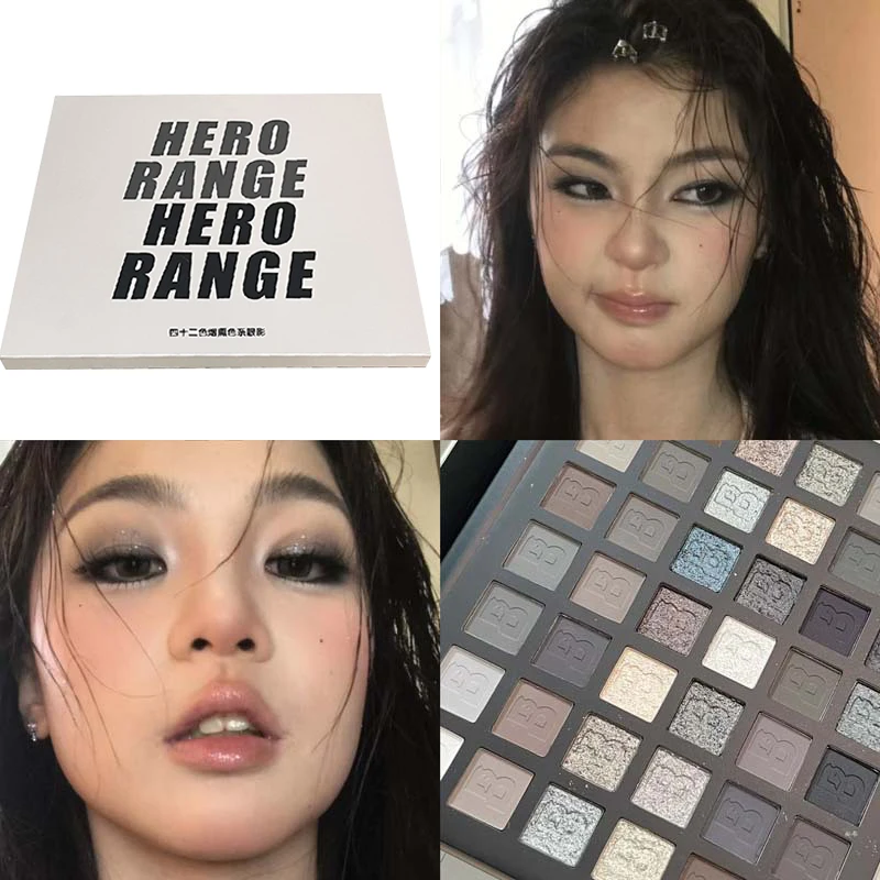 42 Color Eye Shadow Palette Original Korean Makeup Original High-end Makeup Grey Blue Smoky Seductive Christmas Fashion