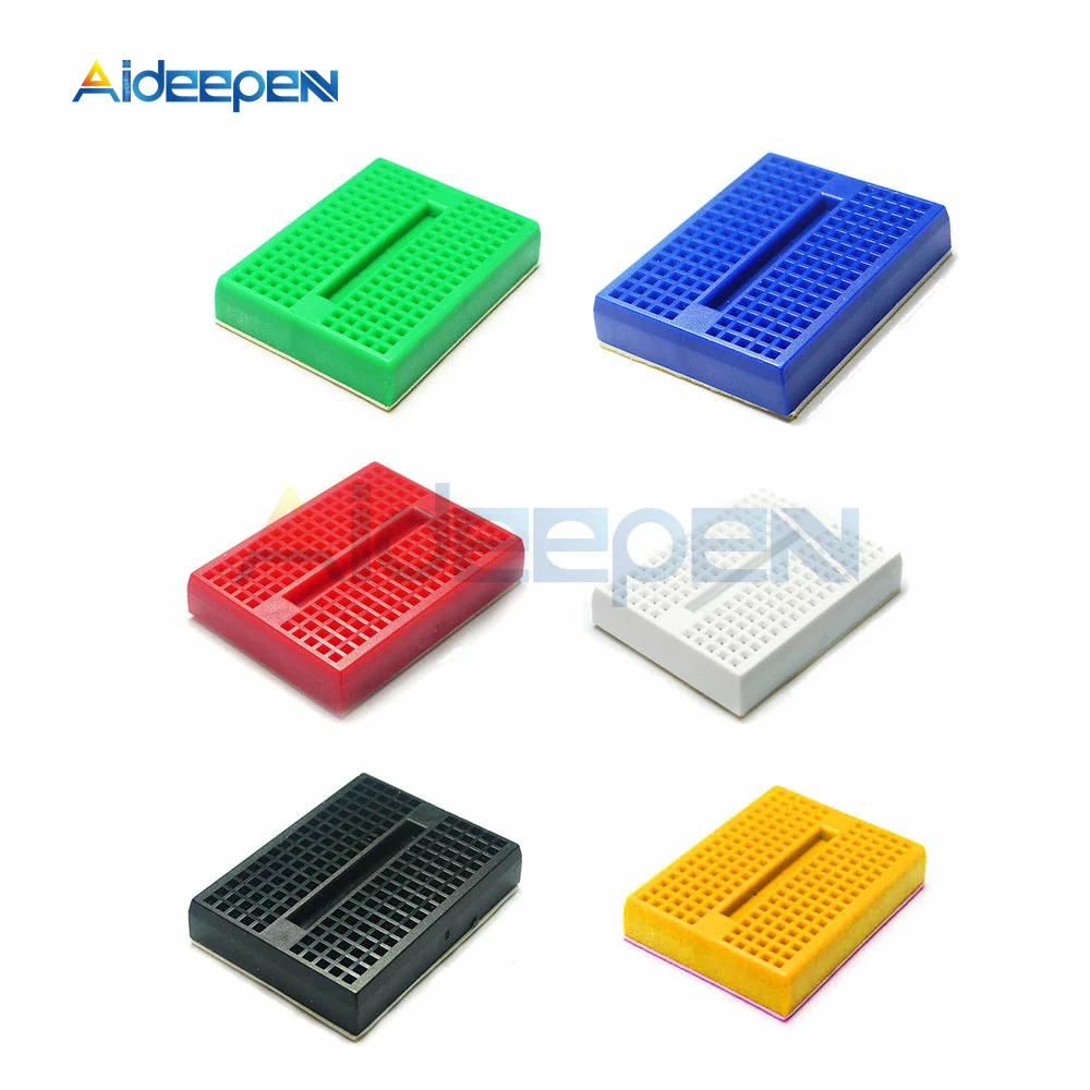 

1pc SYB-170 Mini Solderless Prototype Experiment Test Breadboard 170 Tie-points 35*47*8.5mm Mini Breadboard DIY Kit