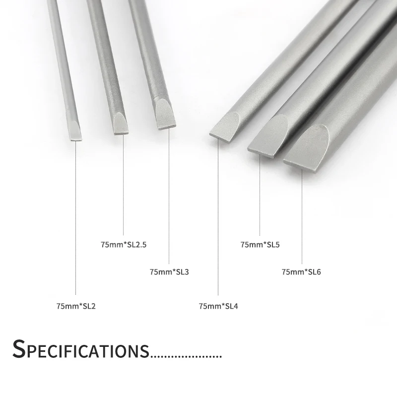 75mm Multifunctional S2 Alloy Steel Screwdriver set Flat Head Slotted Tip Magnetic Slotted Screwdrivers Bits magnetic screwdriver bit holder hexagonal screwdriver tool set