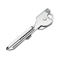 1PC Multi Function Folding Tool Keychain Opener Screwdriver EDC 6 In 1 Utility Outdoor Survival Rescue Pocket Plier KeyRing Tool 2