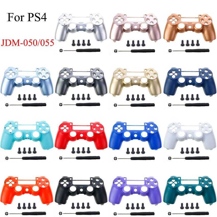 

For PS4 Pro JDM-050 JDM-055 JDS 055 JDS 050 Controller Front Housing Shell Case Protective Shell Replacement with screw