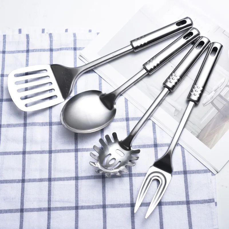 Kitchen Utensils 7PCS Full Set Stainless Steel Kitchen Utensils Anti Scalding Handle Cooking Supplies