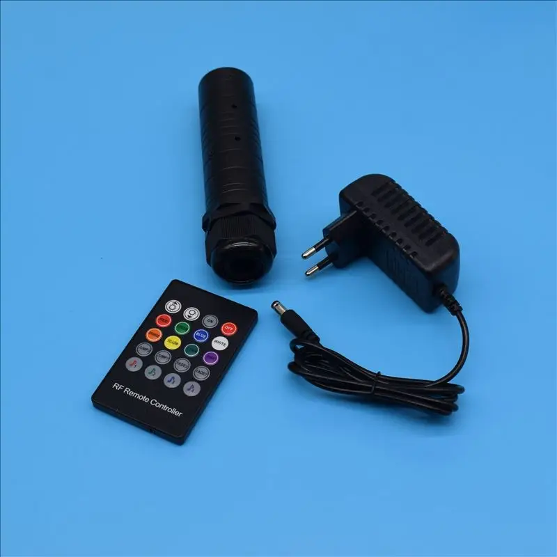 6W RGBW Fiber Optic Light Kit With Sparkle Flash Point PMMA Fiber Optic Cable for Decorate Lighting