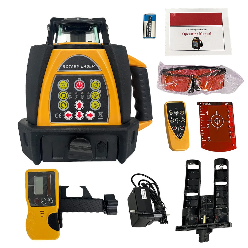Heipoe 204R red beam 500m measuring range self-leveling Multi speed Rotary laser