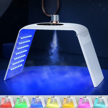 NEW Foldable LED Mask 7 Colors PDT Cold Nano Water Supplement Spray Spectrometer Beauty Tools Facial Mask Machine Salon Home Use