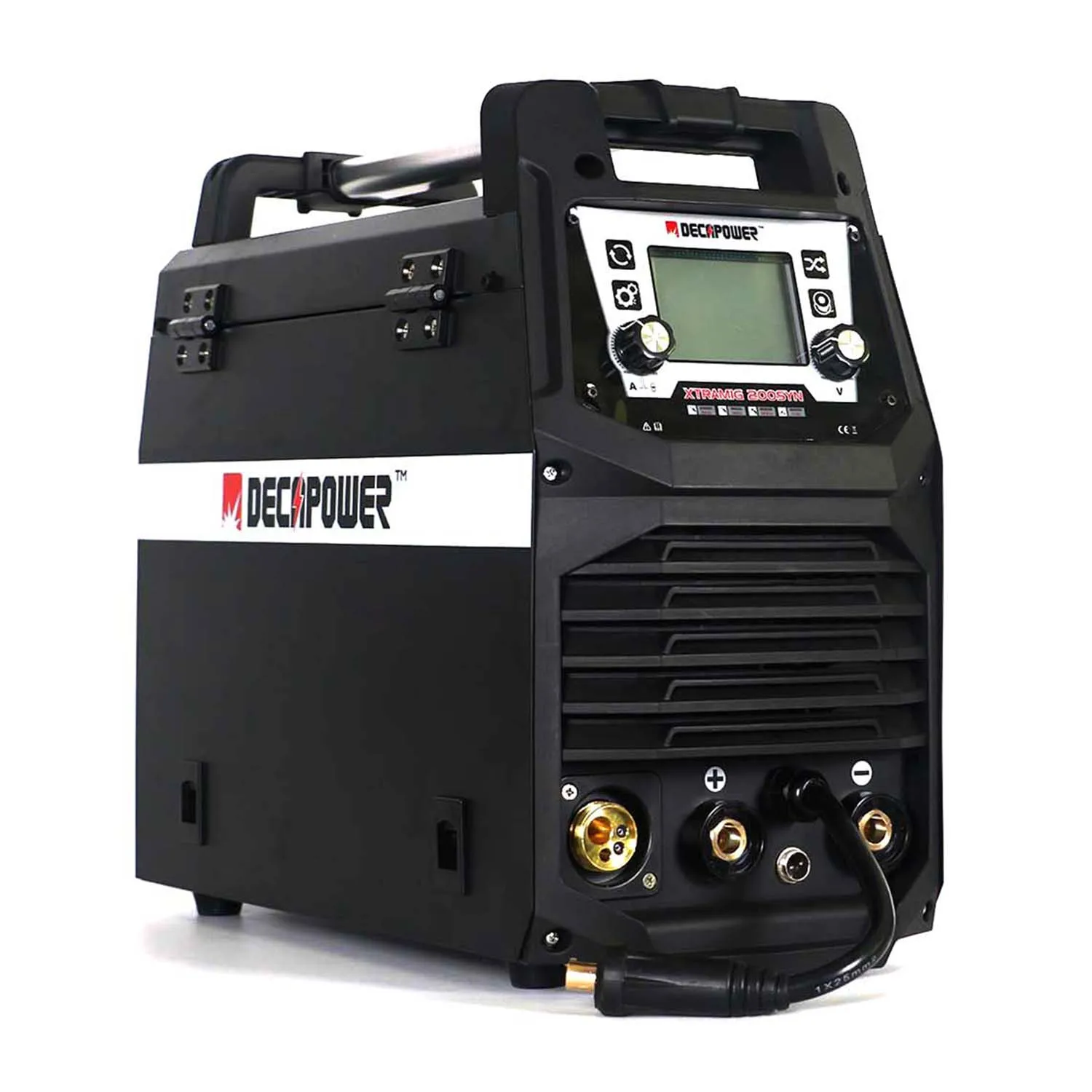 Decapower Inverter Synergic Portatile Igbt Mig Mag Tig Mma 200A Saldatrice Senza Gas Co2
