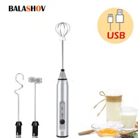 USB Electrical Milk Frothers Electric Handheld Blender with Mini Coffee Maker Whisk Mixer for Coffee Cappuccino Cream Foamer 1