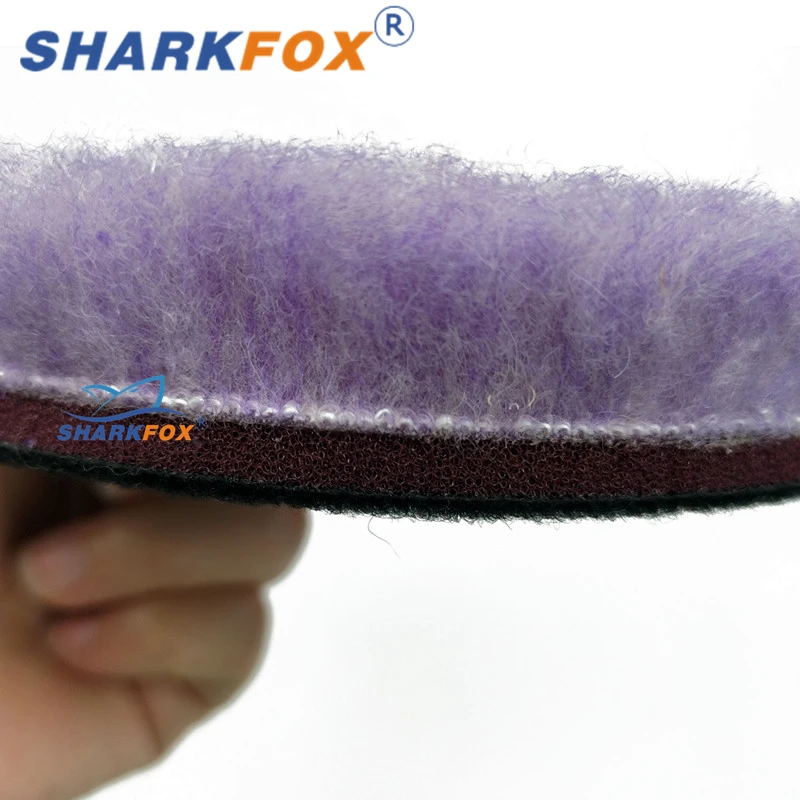 Sharkfox 5Pcs/lot 5/6 inch  Wool Polishing Pad High Density Lambs Woollen Polish Buffing Pad Car Polisher Buffing Waxing 5