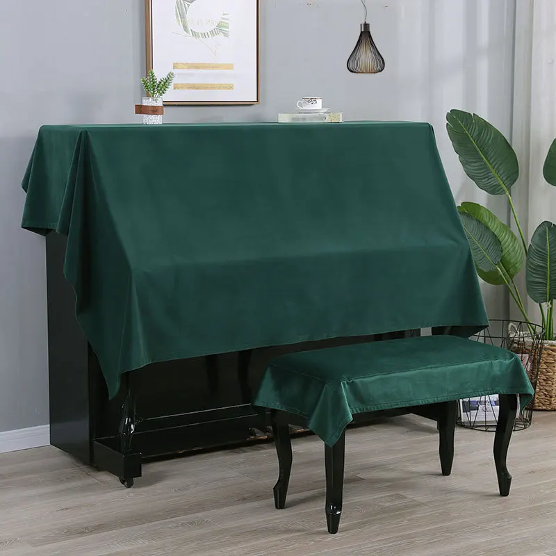 Piano Cover piano cover European And American Style Dust Half And Full Cover Pastoral Simple Fashion Nordic Piano Stool Single/Double