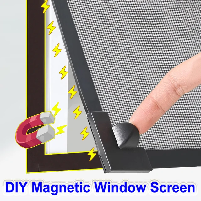 DIY Custom size 2025 Magnetic screen window, mosquito net magnetic curtain, invisible, household magnet self-adhesive window