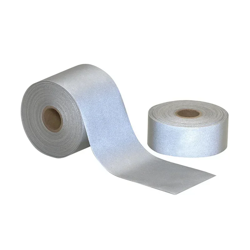 의류 조끼 가방, 반사 스트랩 경고 안전 사용을 위한 은색 반사 직물 DIY 봉제