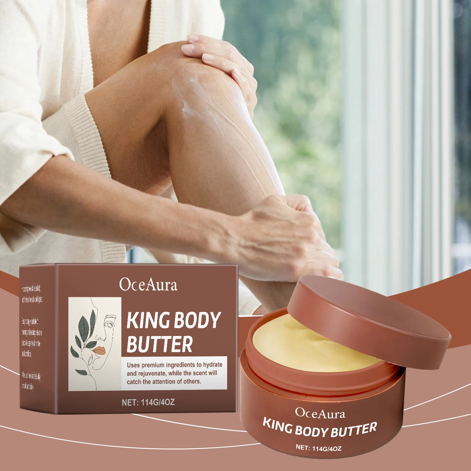OceAura King Body Butter Body Moisturizer Winter Hydration, Moisturization,  Skincare Relieve Dryness, Softness, 4 oz 3