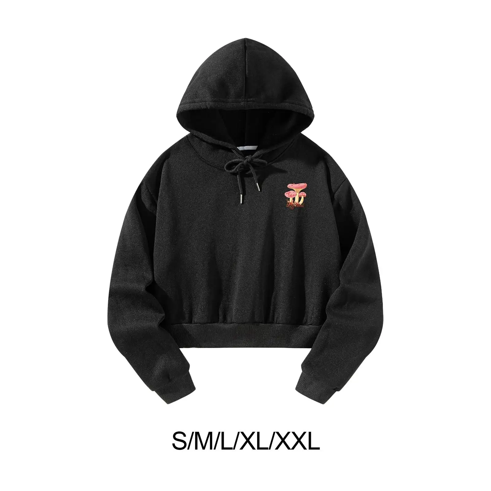 

Women's Crop Top Hoodie Sweatshirt Gift Drawstring Hoodie Pullover Hooded Sweatshirt for Hiking Sports Commuting Daily Wear Work
