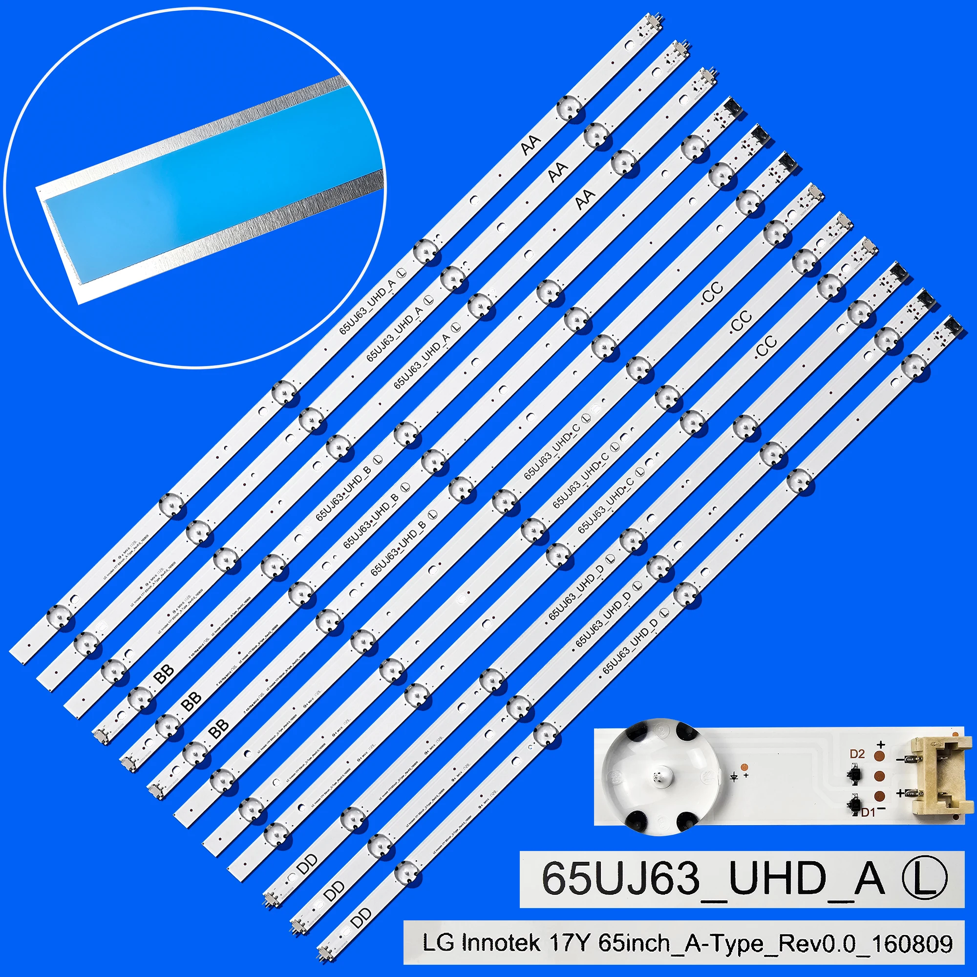 Светодиодная лента подсветки для 65UJ6300 65UJ630V 65UJ634V 65UJ5500 65UK6100 65LG63CJ-CA 65UJ6300-CA 65UJ6309 65UJ63_UHD_A B C D
