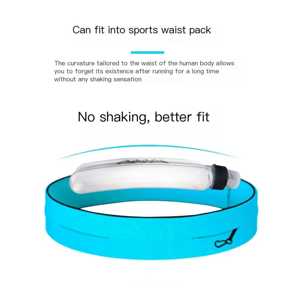 400ML Sport Water Bottle Push-Pull Spout Arc Leak-proof Waist Bag Hydration Bottle Gym Fitness Running Cycling Water
