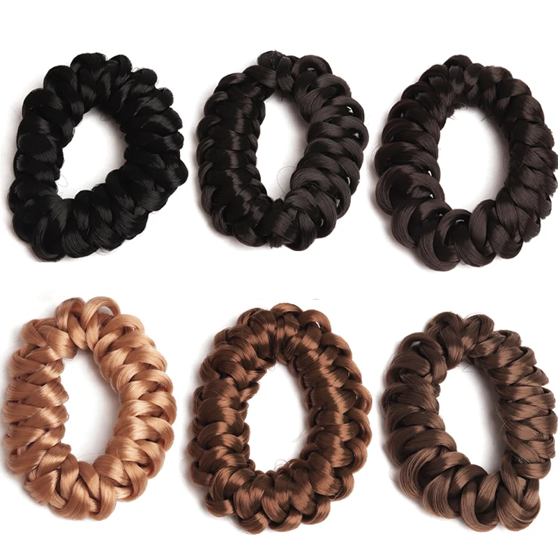 Elastic Headband with Braided Hair Loops