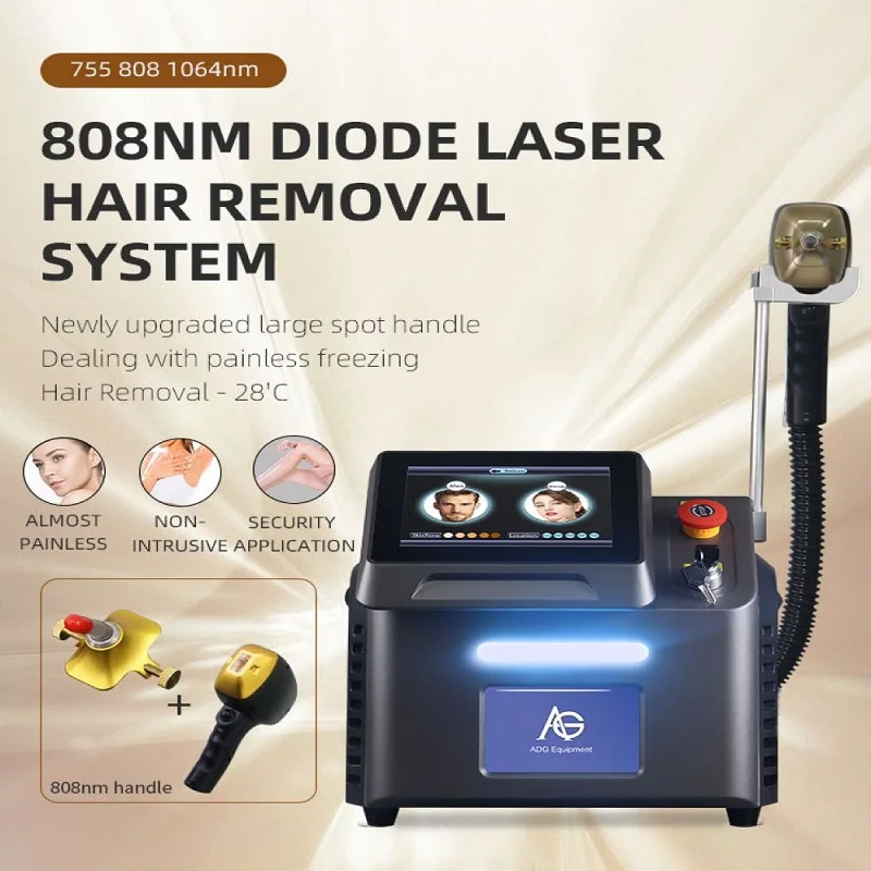 

ADG Promotion Price 755nm 808nm 1064nm Diode Laser Hair Removal Popular Non-Invasive Salon Machine