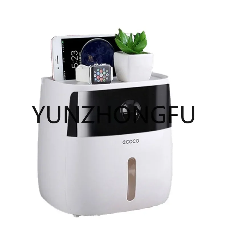 

Водонепроницаемый держатель для туалетной бумаги, коробка для хранения бумажных трубок, креативный настенный поднос, полка, коробка для бумаги в ванную комнату