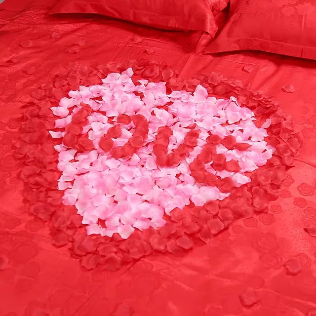 1000 pièces faux pétales de Rose artificiels coloré Simulation soie pétale de Rose pour la saint valentin fête de mariage décoration romantique 5