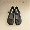 2025 Woman 3cm High Heel Split Toe Tabi Shoes Solid Colors Female Suede Shoes Ballet Dress Comfortable Retro Mary Janes 2