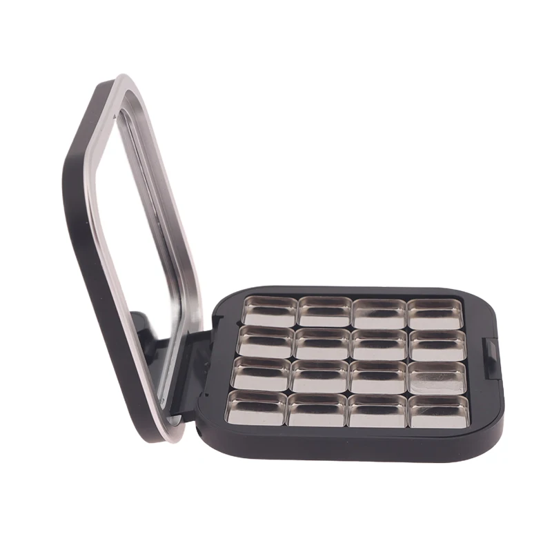 Matte Black Empty Magnetic Eyeshadow Palette, Refillable Makeup Case with Mirror and 16... - SKU MEP02156 - UGI Packaging