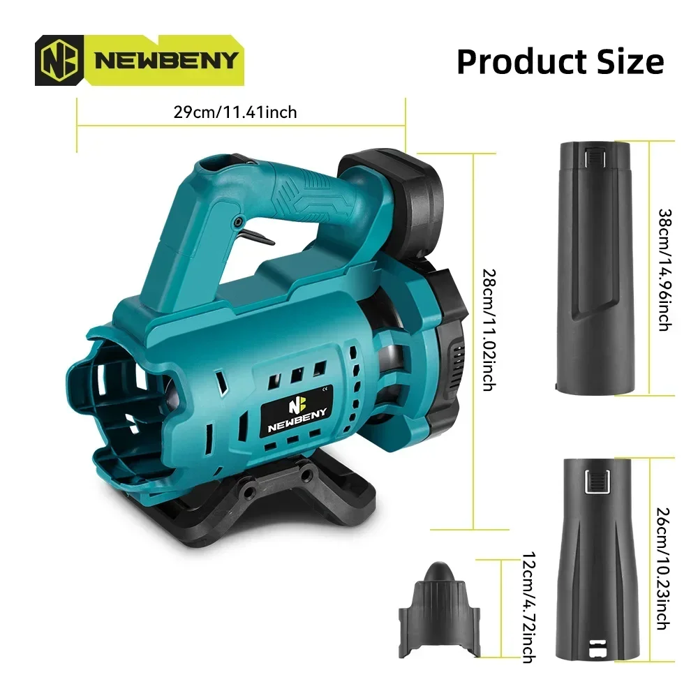 NEWBENY Electric Blower Speed Adjustable Cordless Efficient Household  Leaf Dust Snow Cleaner Tool For Makita 18V Battery 4