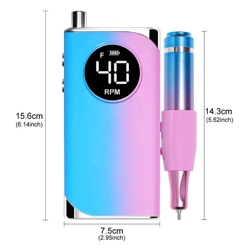 40000 rpm electric nail drill professional nail machine nail polisher set nail drill portable home nail salon tool 2