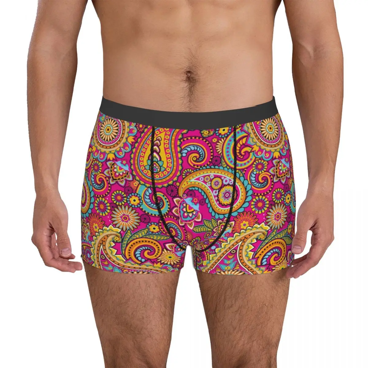 Paisley Drawing Underpants Cotton Panties Men's Underwear Ventilate Shorts