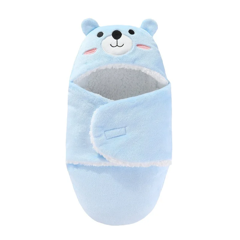 Newborn Baby Bag Is Warm Autumn and Winter Swaddle Newborn Cartoon Bag Single Birth Room Blanket Soft and Comfortable