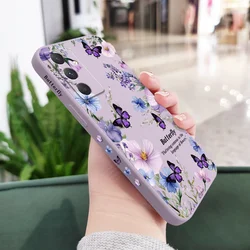 Purple Butterflies Fly Phone Case - Samsung A15 5G(4G) (Light Purple)