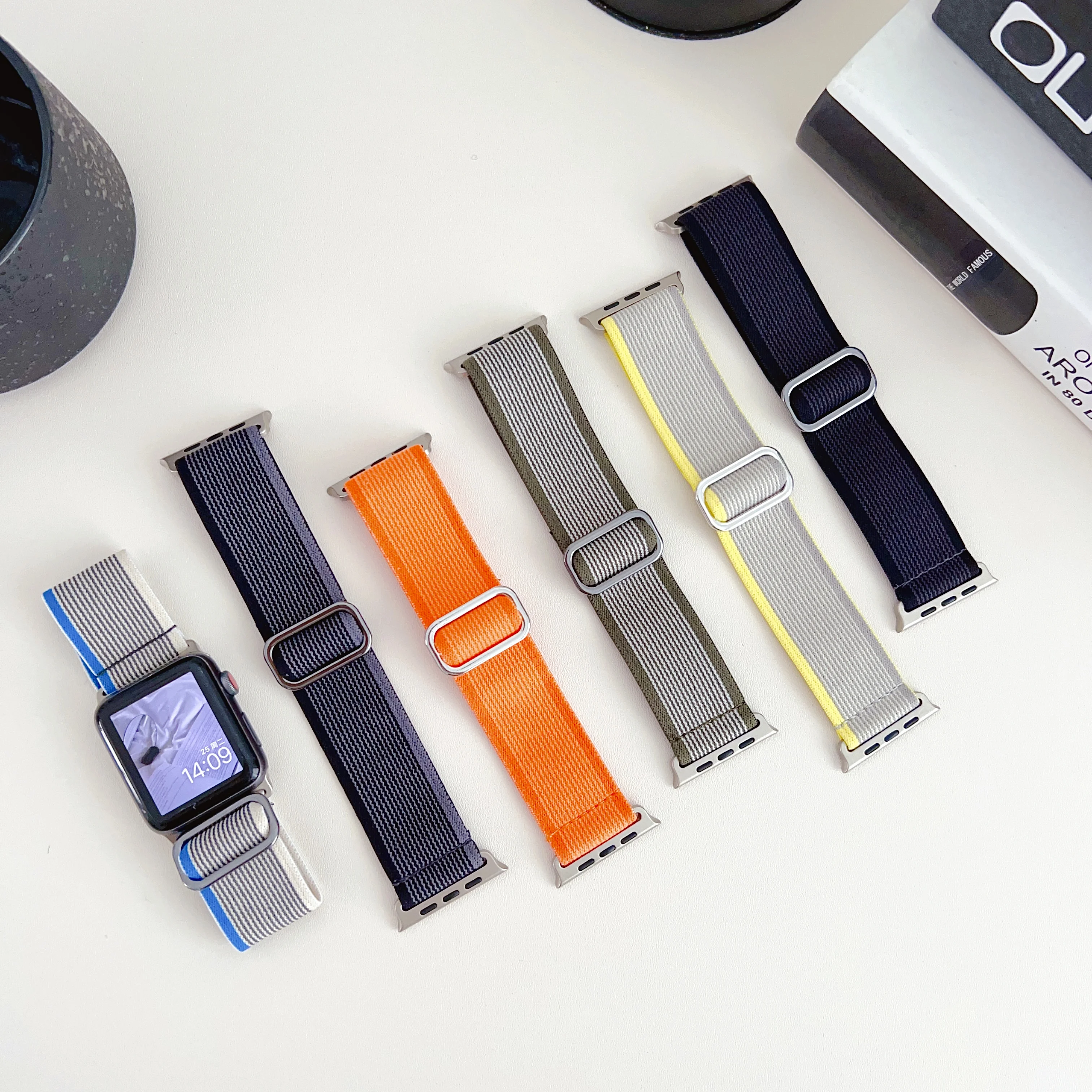

Ремешок нейлоновый для Apple watch Ultra band, браслет для iWatch series 8 7 6 5 4 SE 3 Correa, 49 мм 45 мм 44 мм 42 мм 41 мм 40 мм