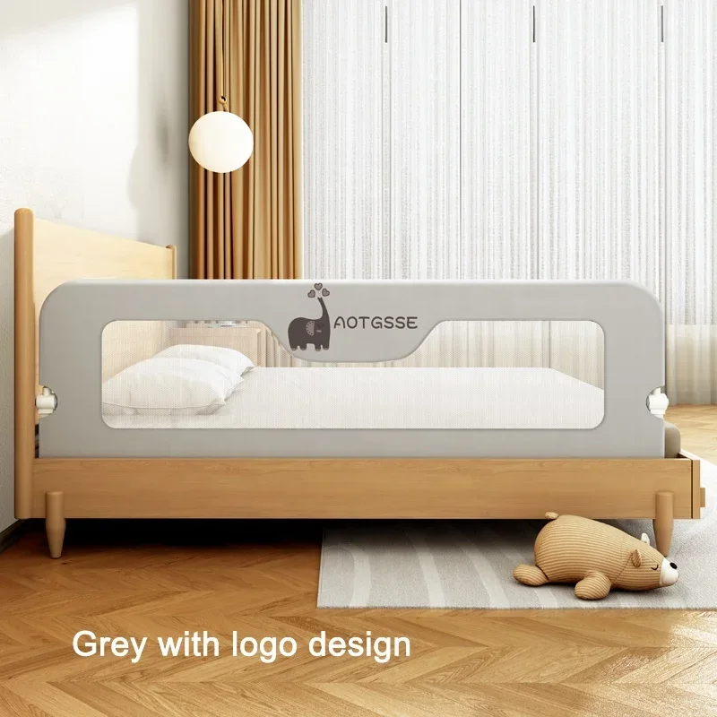 Baby Bed Guard Rails Fence Foldable Bumper Anti-falling Elegant Fence Protect Baby Falling from Bed