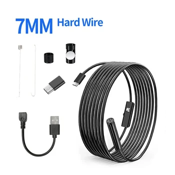 7mm  Android Endoscope Camera USB/Microusb/Type C Borescope Mini Camera LED Car Inspection For Android PC 1
