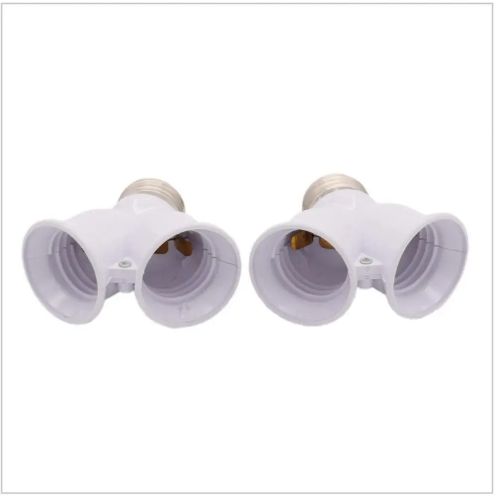 Description Picture 3 of itemLight Lamp Bulb Socket Portable Copper Contact 2 In 1 E27 To 2-e27 High Quality Accessories Tools Screw E27 Led Base Household