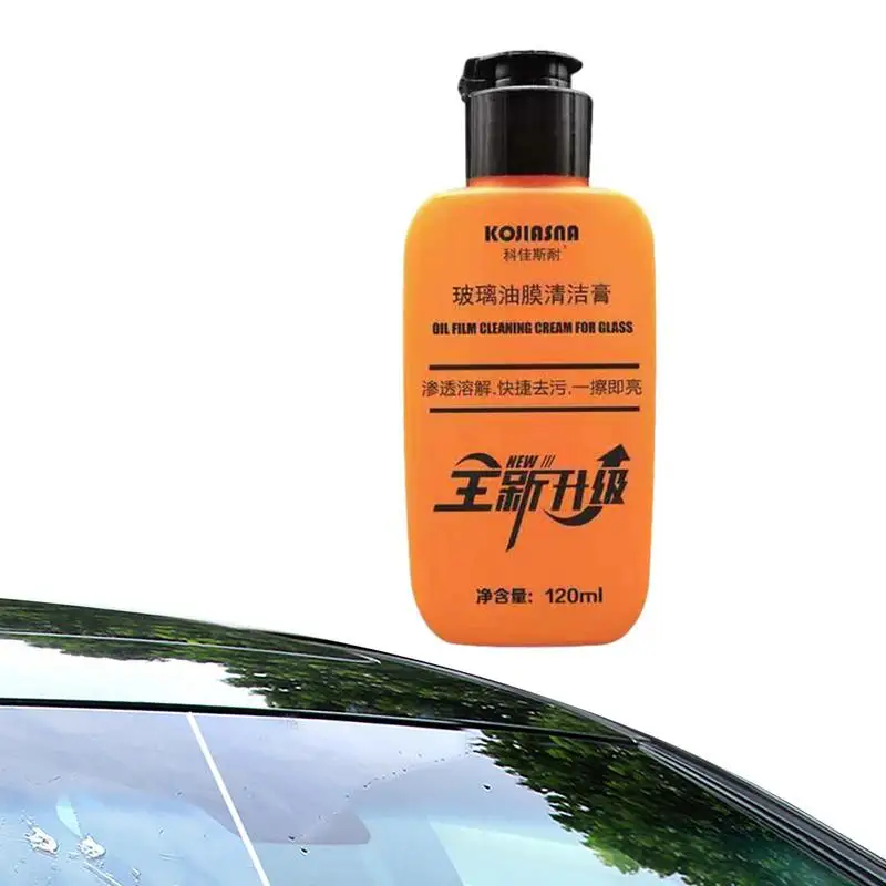 Car Glass Oil Film Cleaner 120ml Waterproof Degreasing Glass Cleaner Cream  Glass Film Remover Form Protective Layer Car Supplies - AliExpress