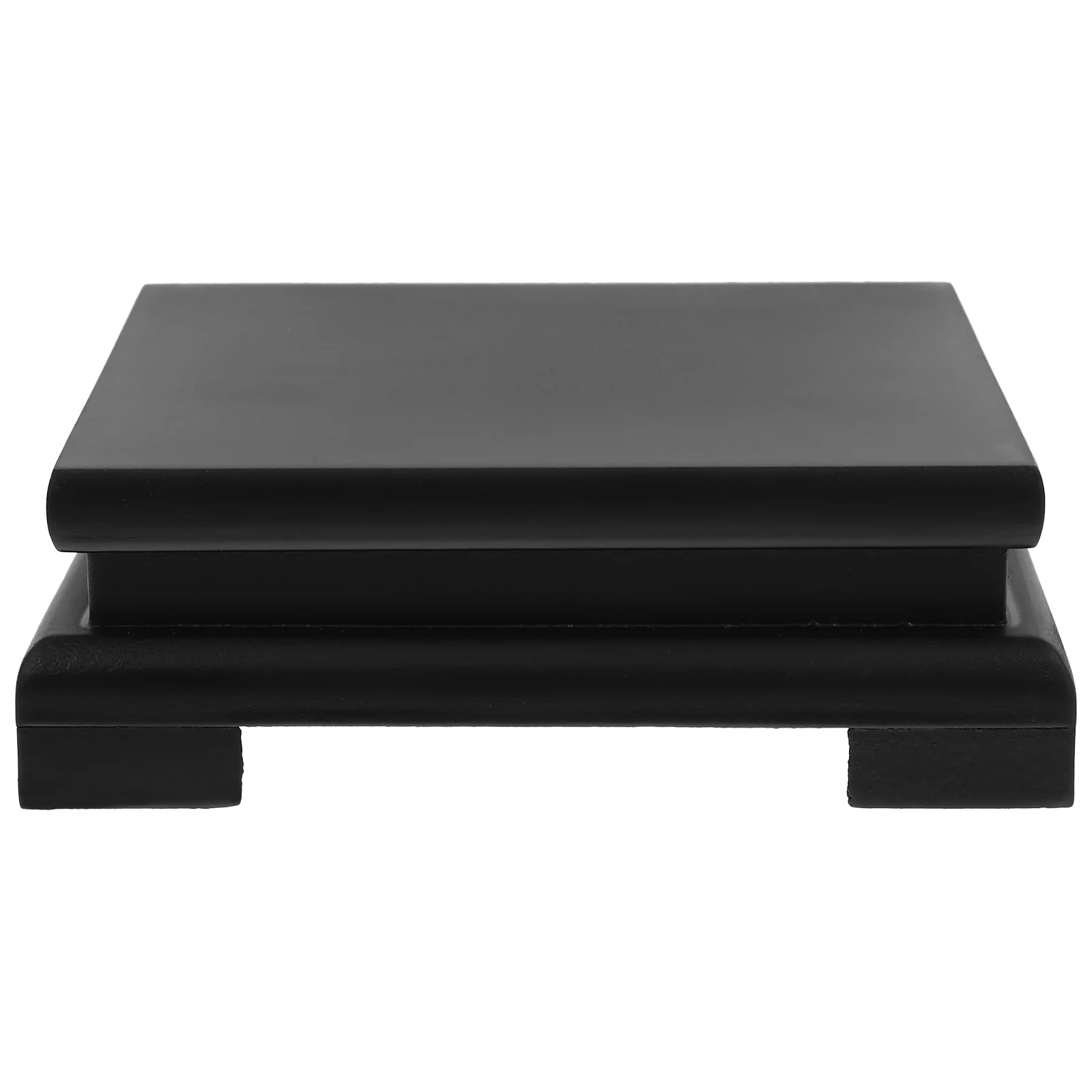 

Square Base Home Decor Ornament Holder Wooden Desktop Vase Flower Pot Stand Plant