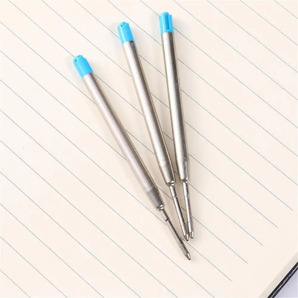 1Pcs Metal Ballpoint Pen Press Style Commercial Gift Pens For School Office Core Automatic Ball Pen