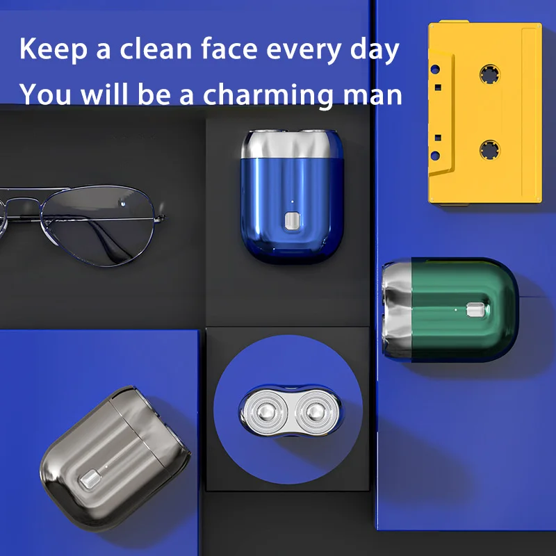Xiaomi New Double-headed Mini Magnetic Shaver Type-c Charging Silent Washable Electric Shaver Portable Men Women Electric Razor 3