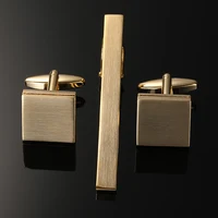 Classic men's French shirt cufflinks tie clips sets Laser metal drawing cuffs button clips business suit accessories wholesale 5