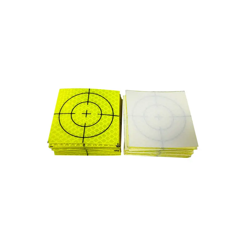 100pcs 크기 60x60mm 20 30 40 50mm 토탈 스테이션 조사 용 반사판 시트 지리 형광 녹색 시트 반사 스티커