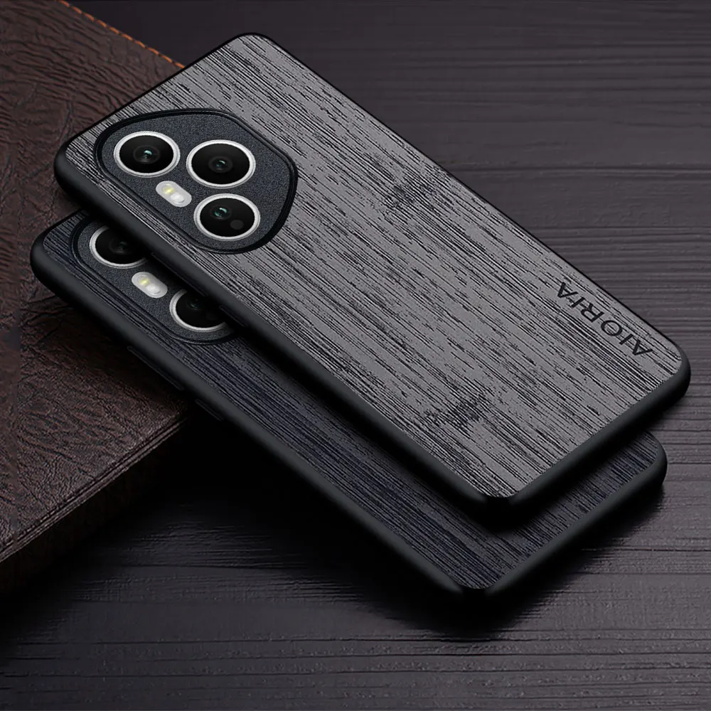 Bamboo Wood Pattern Leather Luxury Phone Case Cover