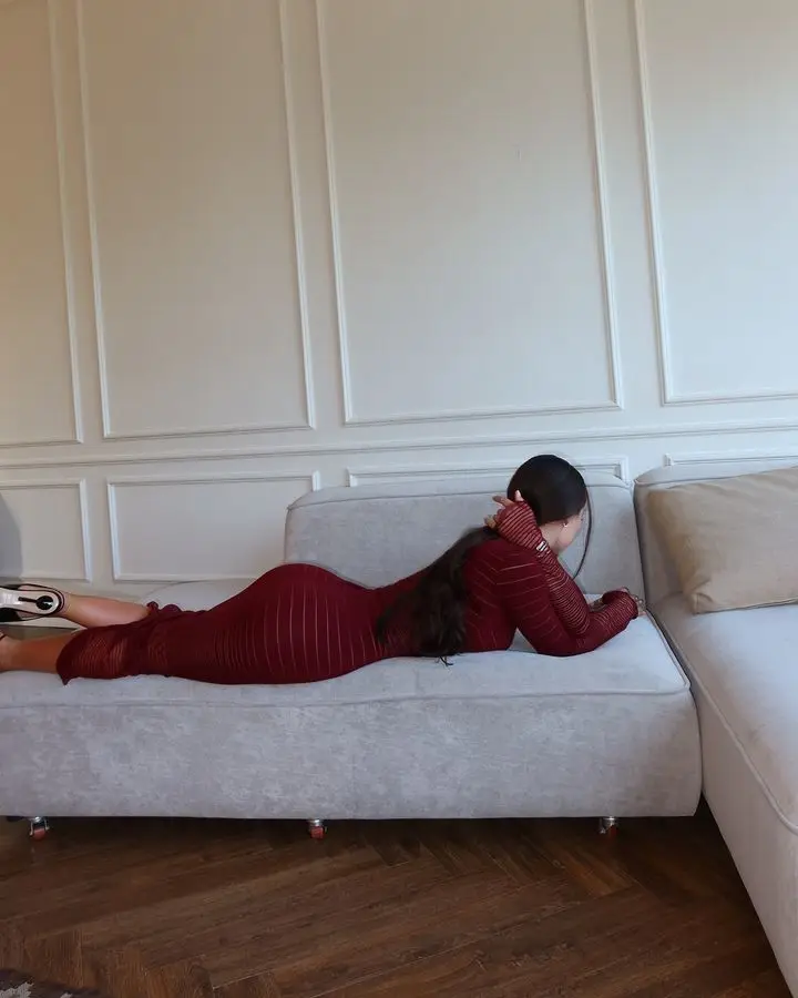 Elegant Long Sleeved Sweater Knit Dress Women Stretch Tight Striped Bodycon Party Evening Dress Fashiona Street Vestido