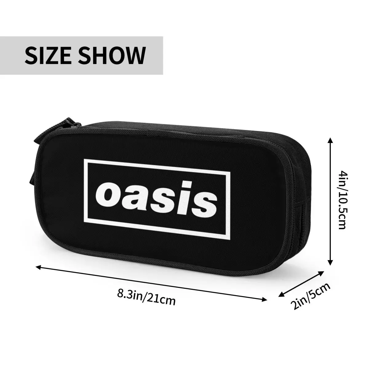 O-Oasis Rock Band Pencil Case Music Albums Pencilcases Pen for Student Large Storage Bags School Supplies Gifts Stationery