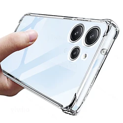Crystal Clear Shockproof Silicone Phone Cover - Enhanced Protection (Redmi 12)