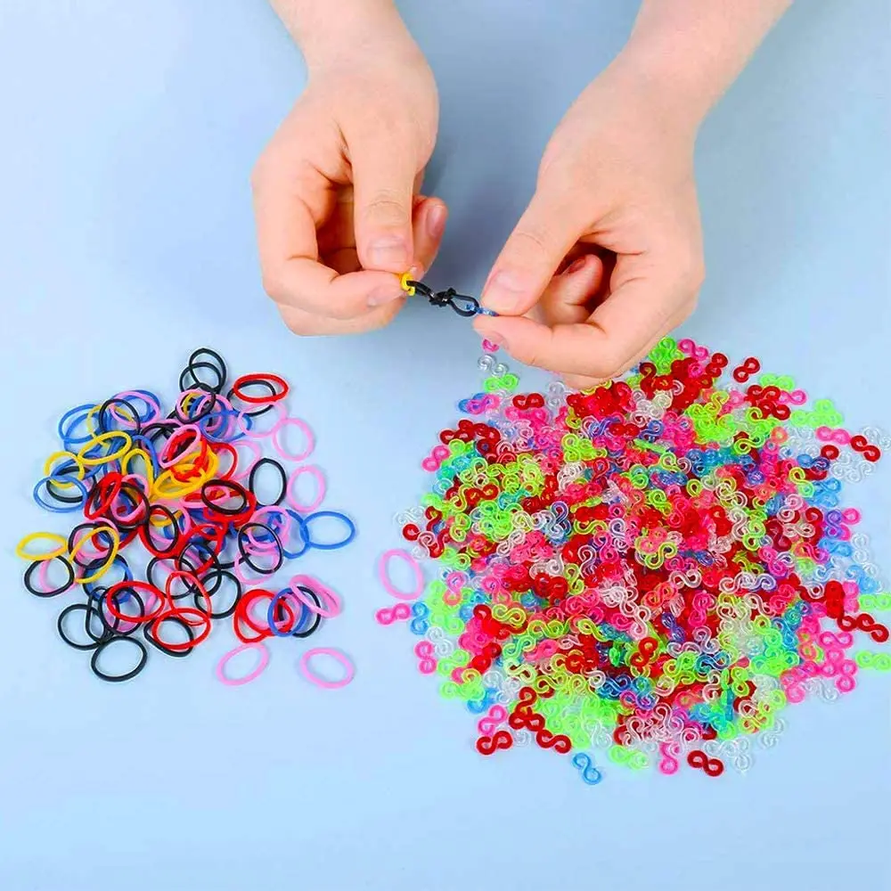 1/24/500/600 stücke s Verbindungen Verschluss Häkeln adeln Gummiband Armband Webstuhl machen elastisch für Schmuck machen Kinder Weben DIY – Detail 5