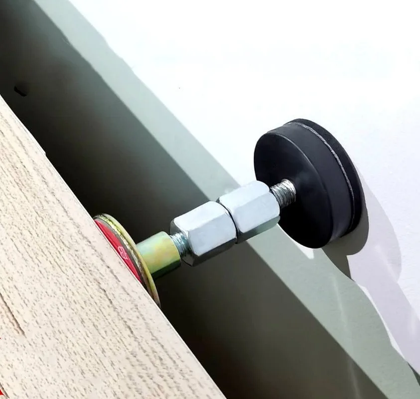 1pcs Stainless Steel Adjustable Bed Stabilizer Wall Furniture Fixed Bracket Fixer Support Self-adhesive Anti-shake Hardware